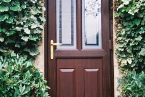 Residential Door with Etched Glass