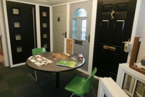 Composite Doors in Showroom