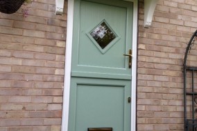 Green and White Special PVC sTABLE dOOR